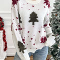 Festive Women’s Christmas Sweater – Soft Long Sleeve Knit Pullover with Scalloped Trim