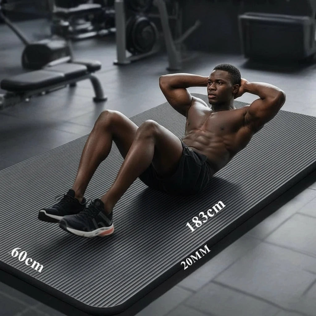 20mm thick non slip yoga mat perfect for Pilates yoga gymnastics fitness exercises comfortable durable workout equipment