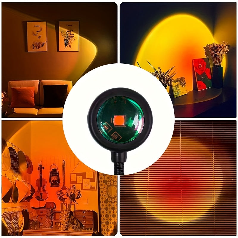Sunset Projection Lamp – Romantic LED Ambient Light for Home Décor