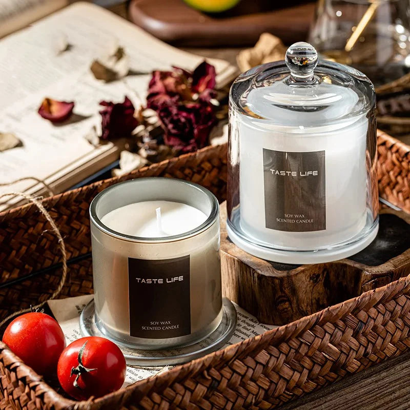 Stylish 40-hour scented jar candle offering long-lasting fragrance, ideal for home ambiance, relaxation, or as a decorative gift.