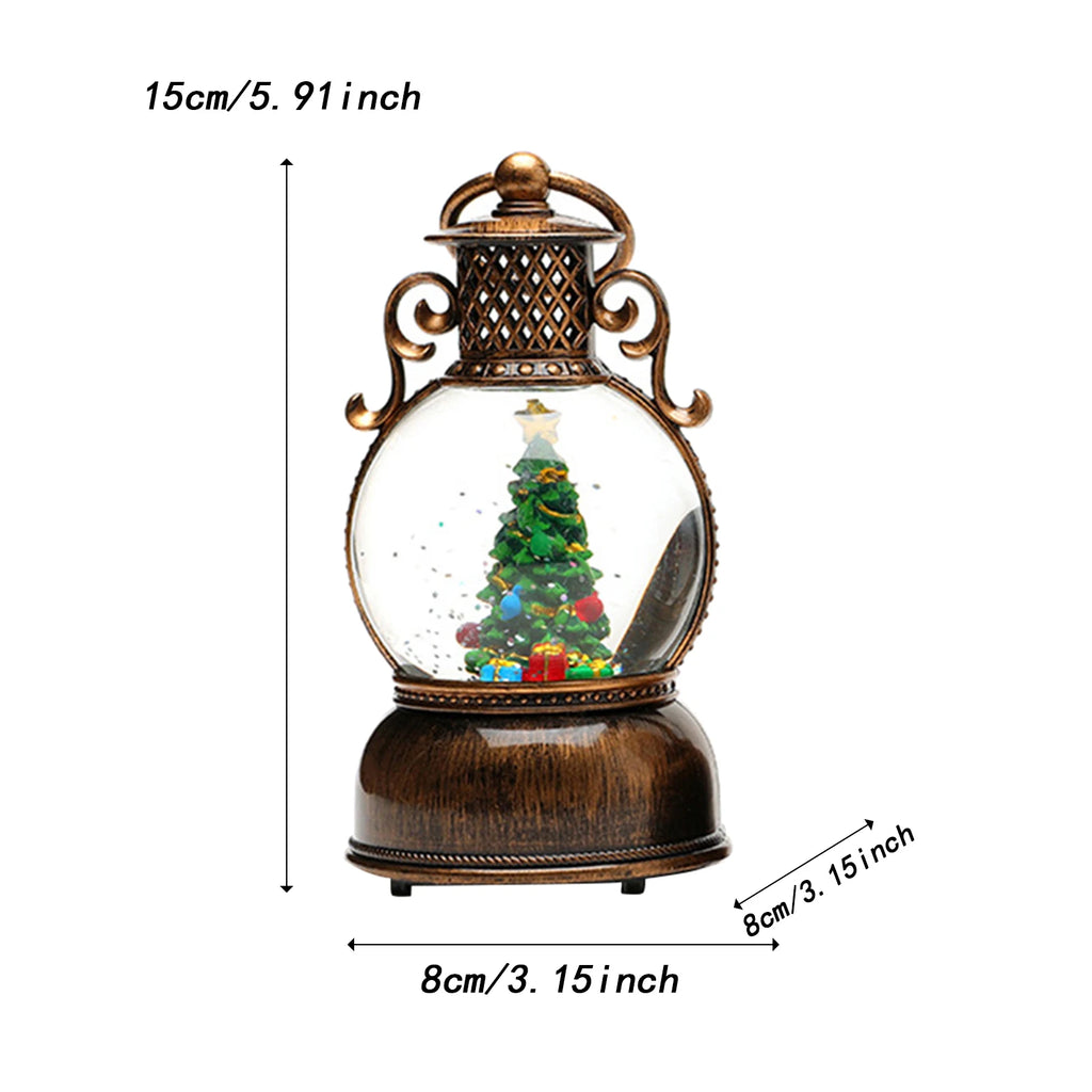 Christmas Snow Globes with Music - USB Musical Snowflake Lantern