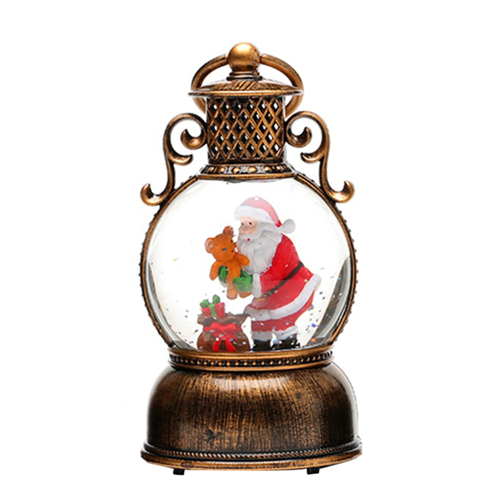 Christmas Snow Globes with Music - USB Musical Snowflake Lantern