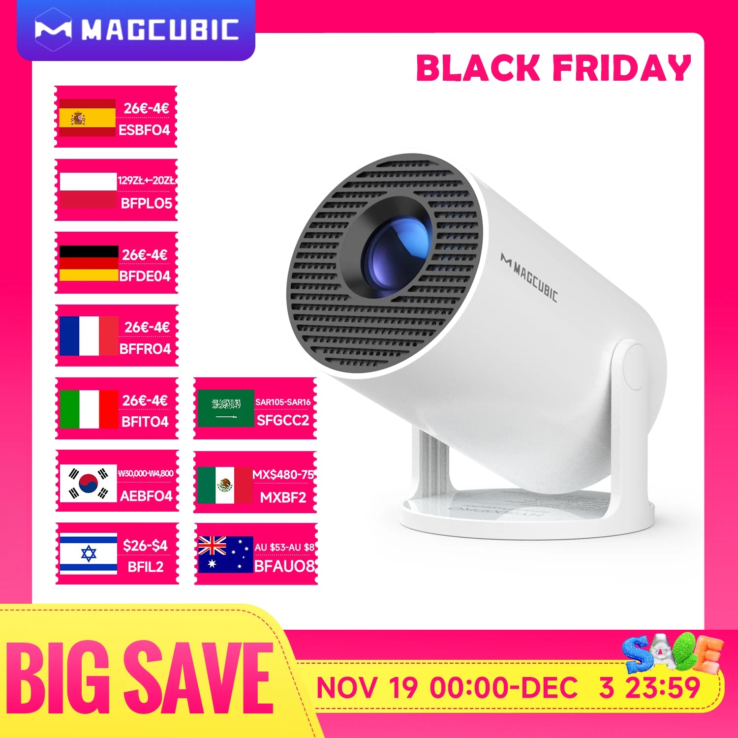 MAGCUBIC HY300 Pro 8K Projector – Smart Android 14 Home Theater with Dual WiFi6 & BT 5.0