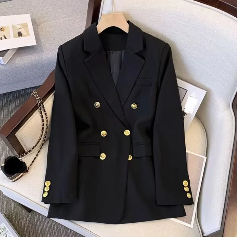 Women's Casual Loose Fit Blazer – Straight-Cut Fashion Suit Jacket