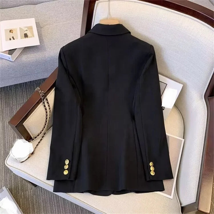 Women's Casual Loose Fit Blazer – Straight-Cut Fashion Suit Jacket