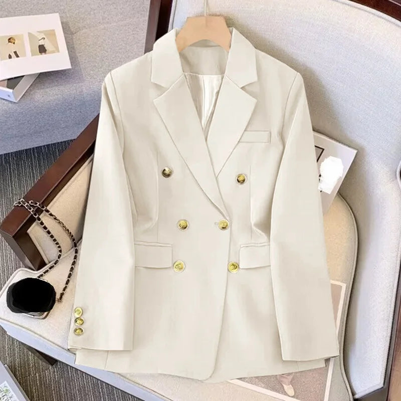 Women's Casual Loose Fit Blazer – Straight-Cut Fashion Suit Jacket