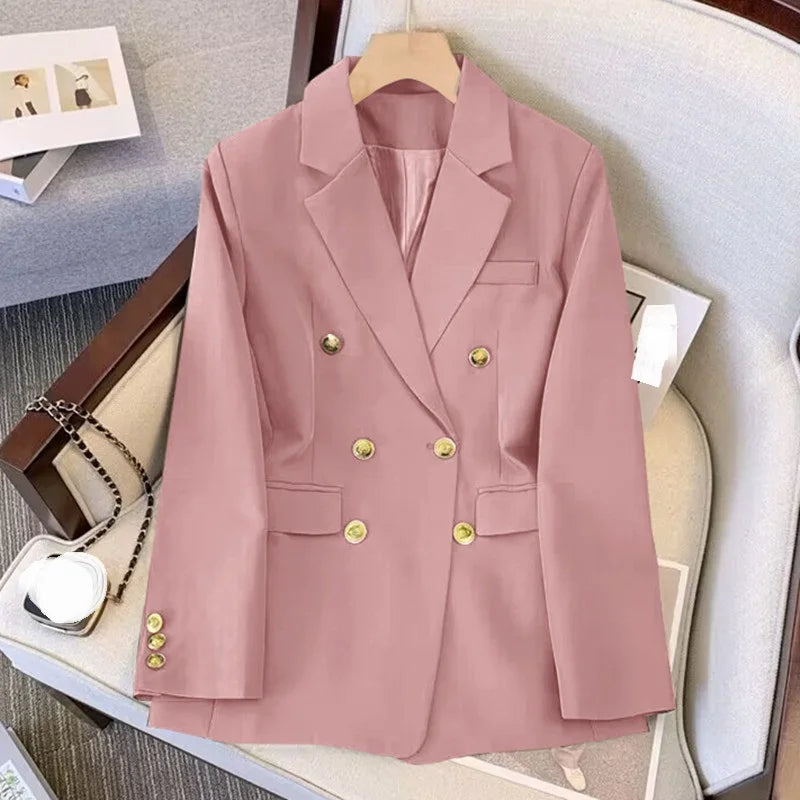 Women's Casual Loose Fit Blazer – Straight-Cut Fashion Suit Jacket