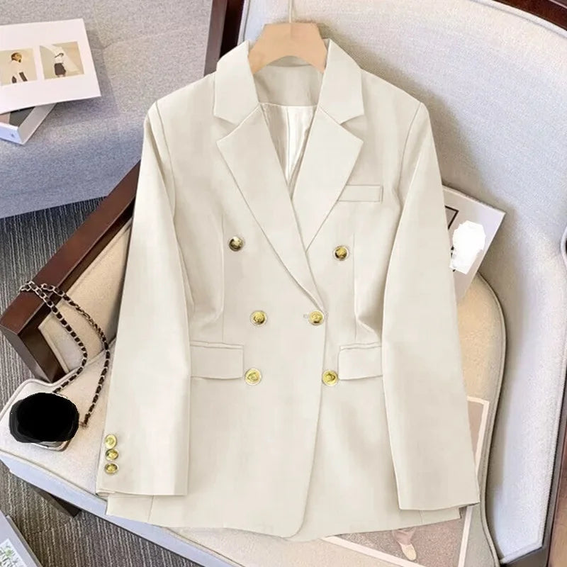 Women's Casual Loose Fit Blazer – Straight-Cut Fashion Suit Jacket