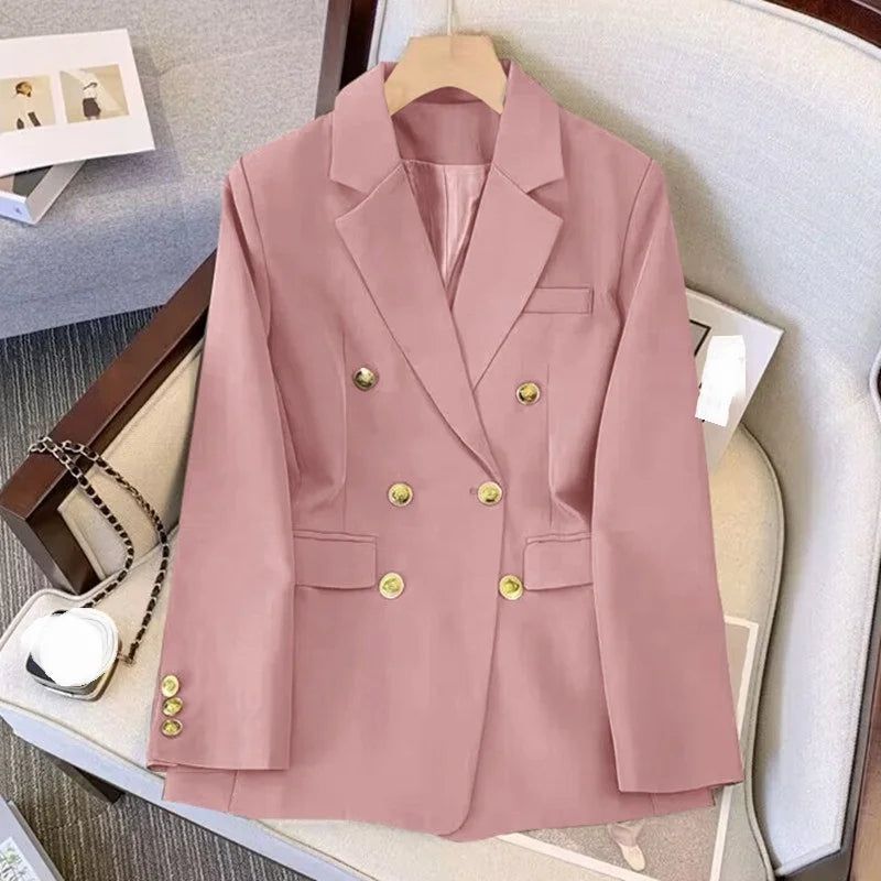 Women's Casual Loose Fit Blazer – Straight-Cut Fashion Suit Jacket