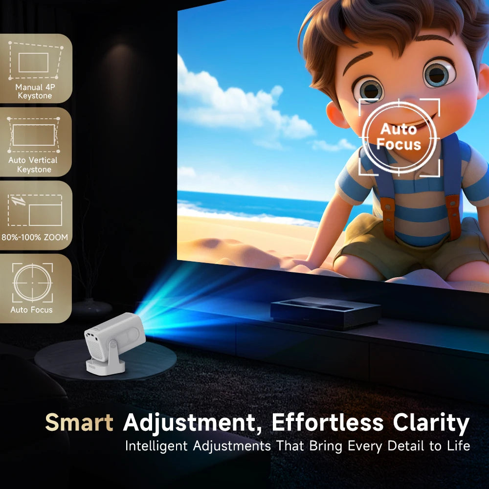 Mini Outdoor Movie Projector with Air Mouse