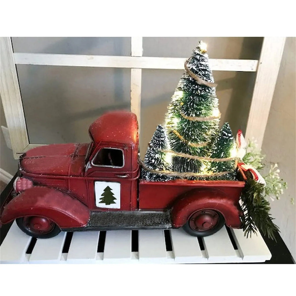 Red Truck Christmas Ornament – Rustic Resin Tree Decoration