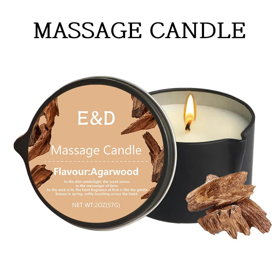 Luxury Aromatherapy Massage Oil Candle – Stress Relief & Skin Moisturizing