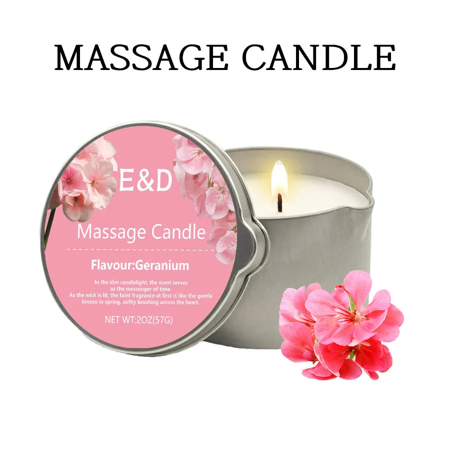 Massage Oil Candle – Aromatherapy Scented Candle for Stress Relief & Skin Care