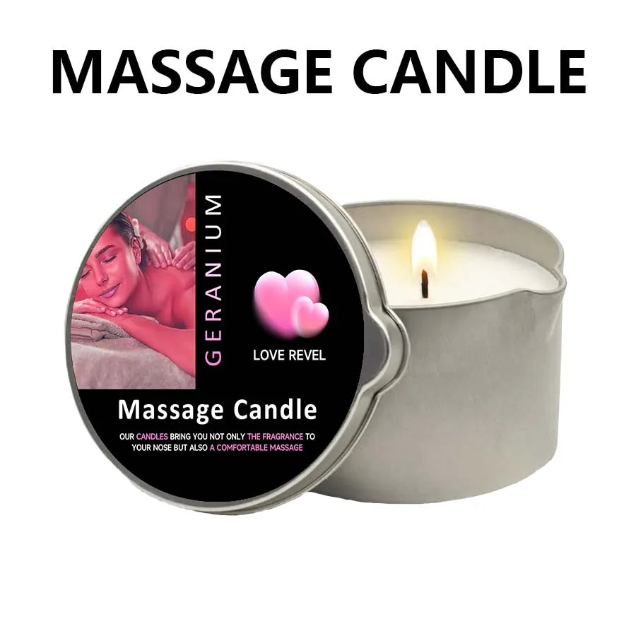 Sensual Massage Candle – 6 Essential Oil Scents | 1oz & 2oz with Pour Spout