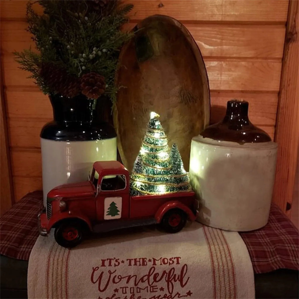Red Truck Christmas Ornament – Rustic Resin Tree Decoration
