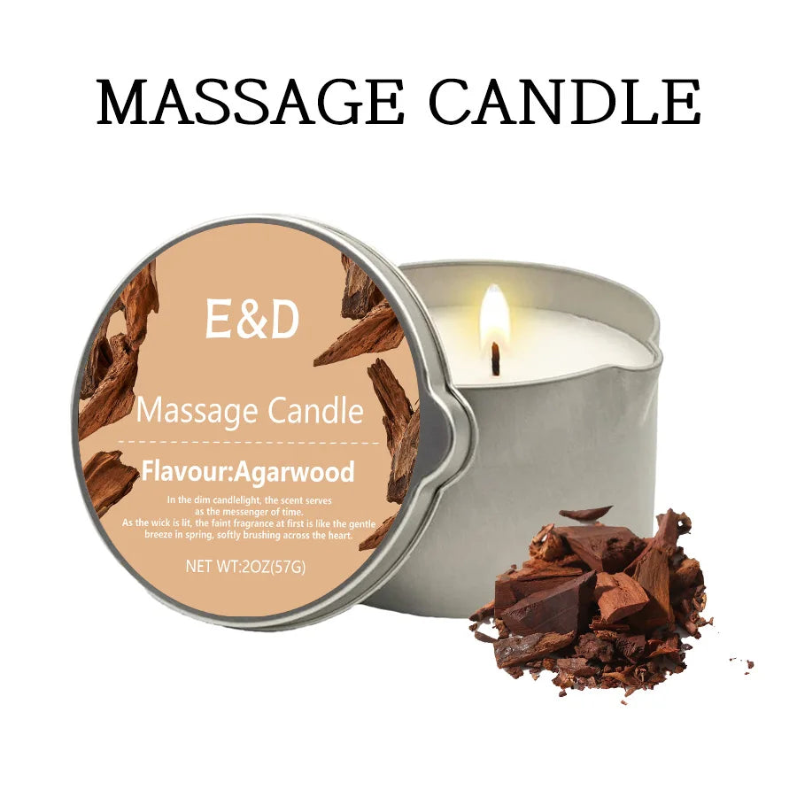 Massage Oil Candle – Aromatherapy Scented Candle for Stress Relief & Skin Care