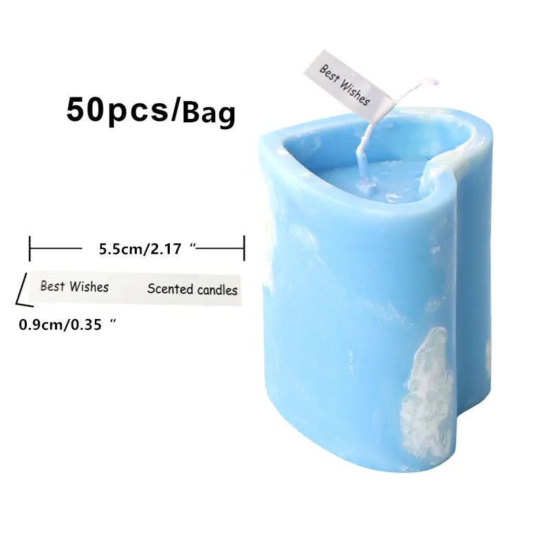 Self-Adhesive Candle Packaging Labels – Gift Box & Warning Seal Stickers