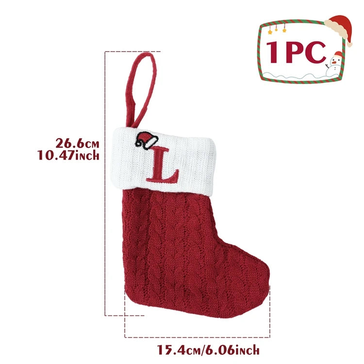 Christmas Alphabet Knit Stockings – Tree Ornaments & Holiday Decor