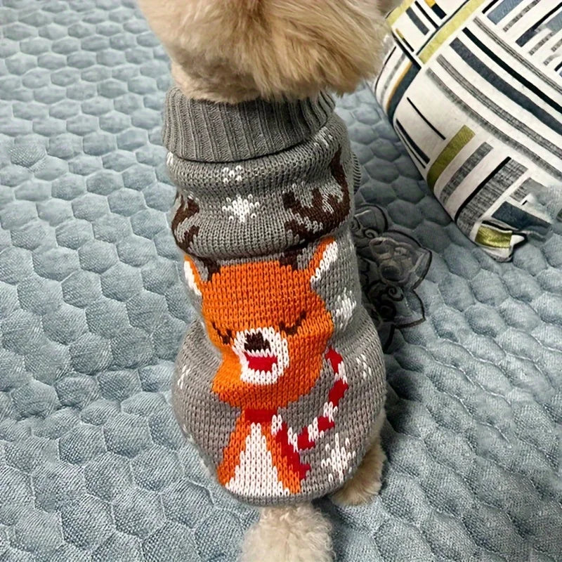 Christmas Pet Sweater for Dogs & Cats – Cozy Knit Holiday Outfit