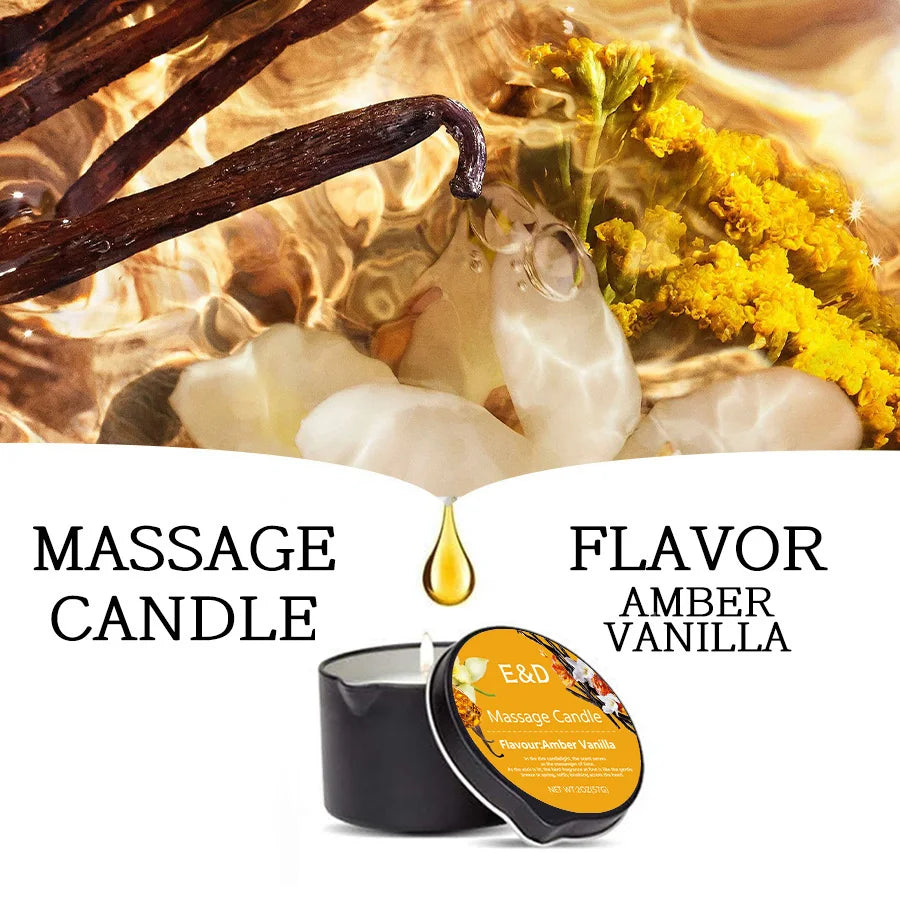 Luxury Aromatherapy Massage Oil Candle – Stress Relief & Skin Moisturizing