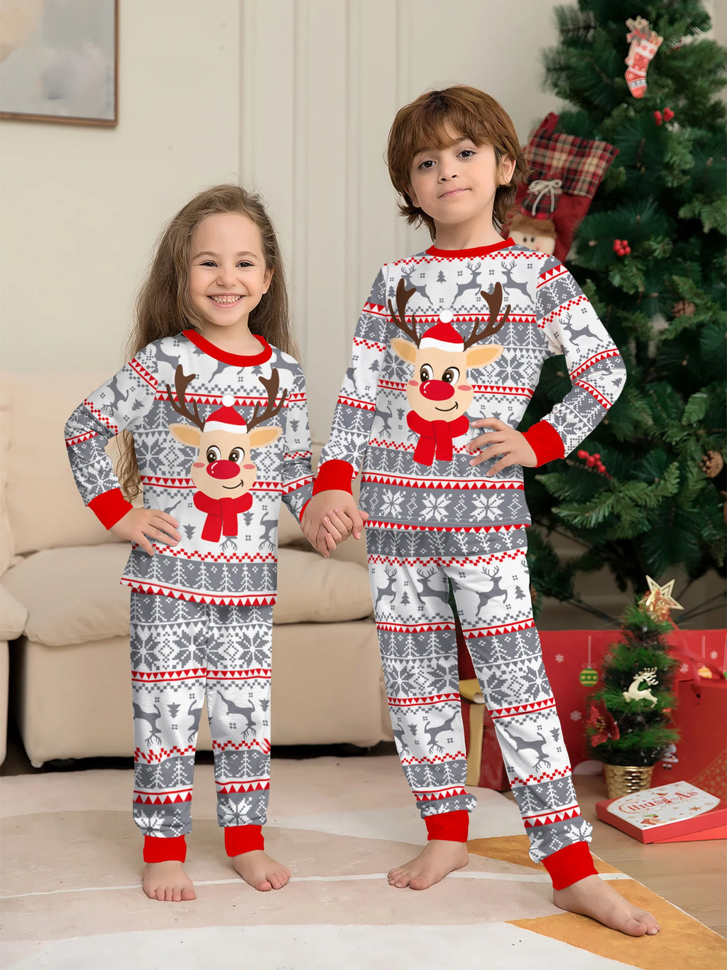 Family Matching Christmas Pajamas Set – Ugly Sweater Pattern Sleepwear