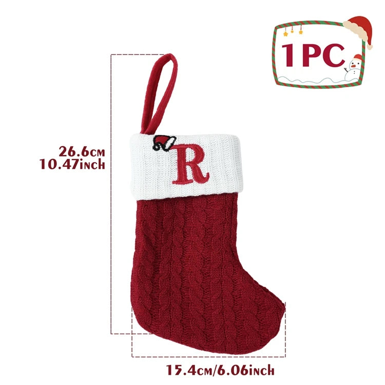 Christmas Alphabet Knit Stockings – Tree Ornaments & Holiday Decor