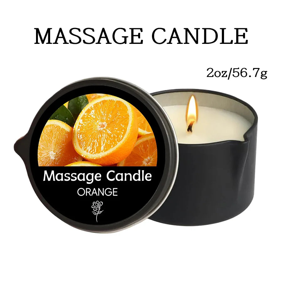 Massage Oil Candle – Aromatherapy Scented Candle for Stress Relief & Skin Care