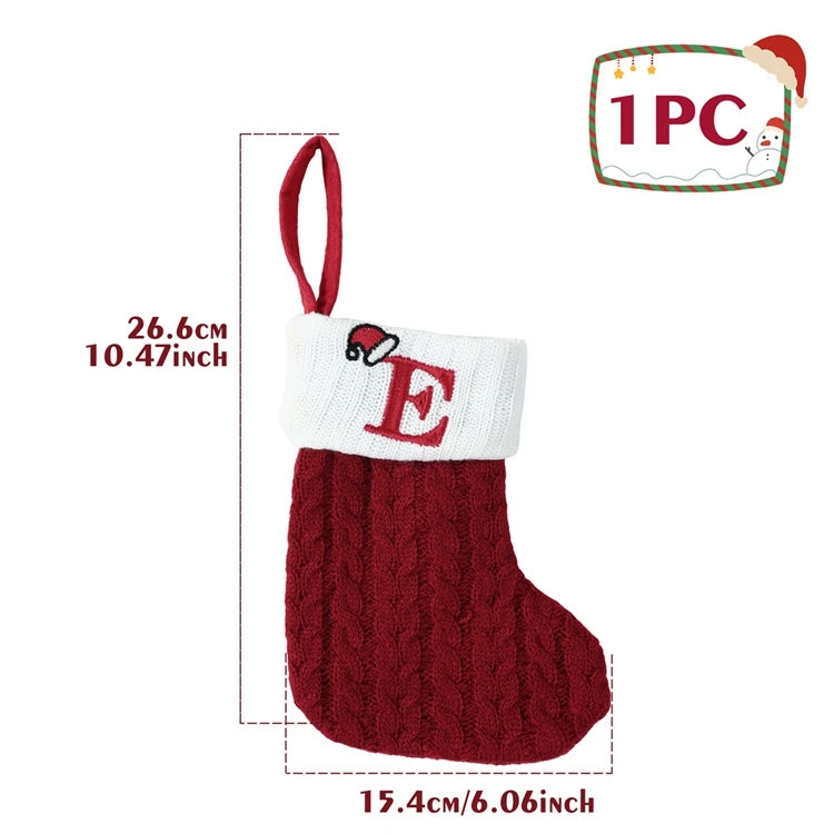 Christmas Alphabet Knit Stockings – Tree Ornaments & Holiday Decor