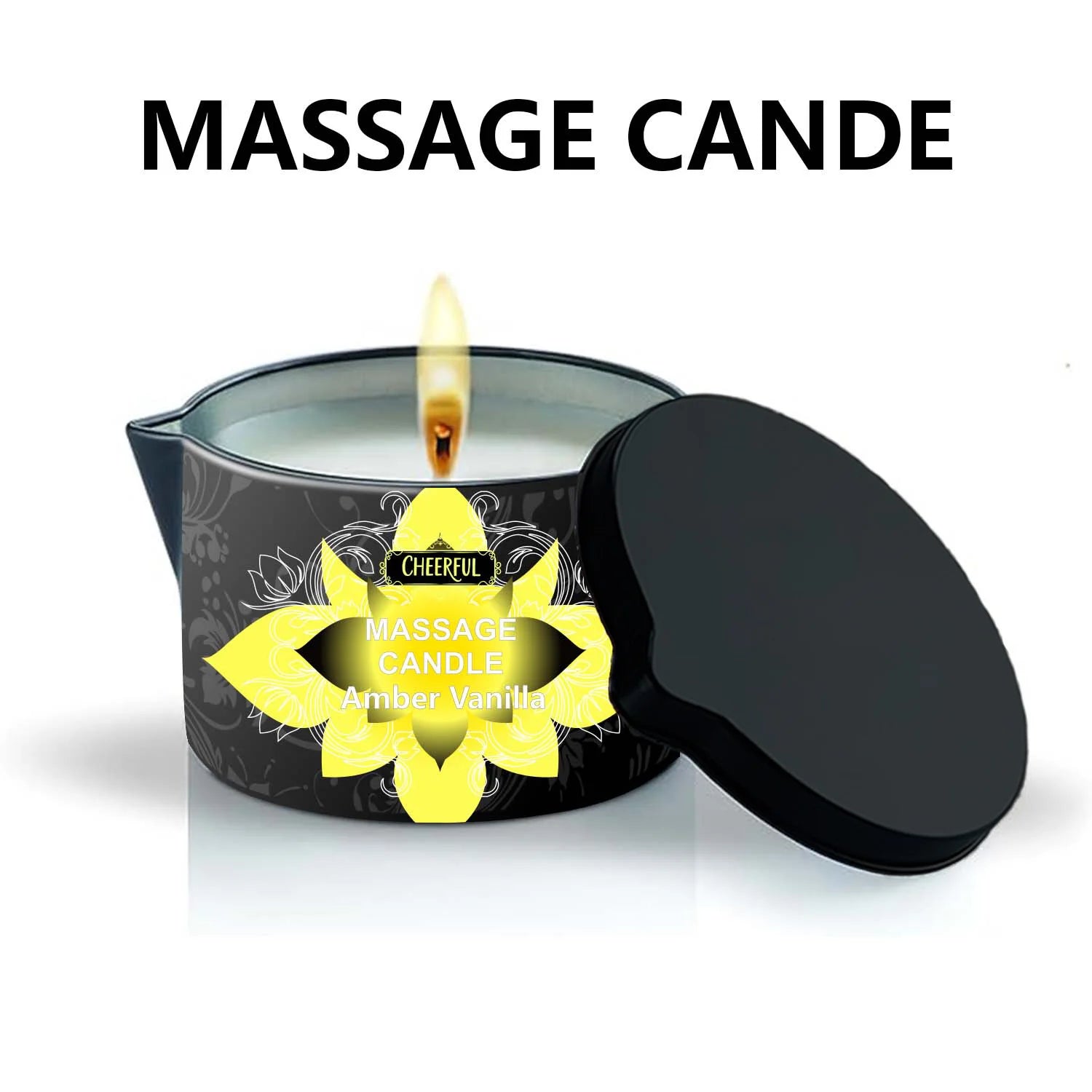 Luxury Aromatherapy Massage Oil Candle – Stress Relief & Skin Moisturizing