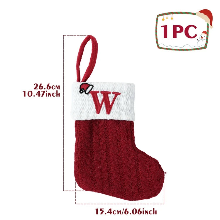 Christmas Alphabet Knit Stockings – Tree Ornaments & Holiday Decor