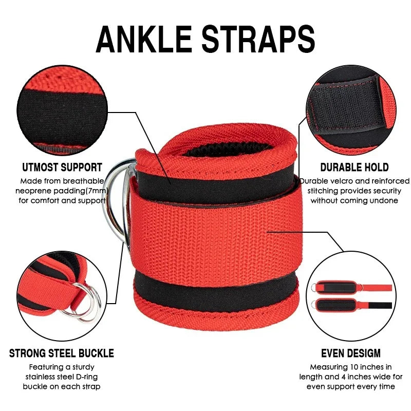 Fitness Ankle Buckle – Leg & Hip Training Strap with Double D-Ring