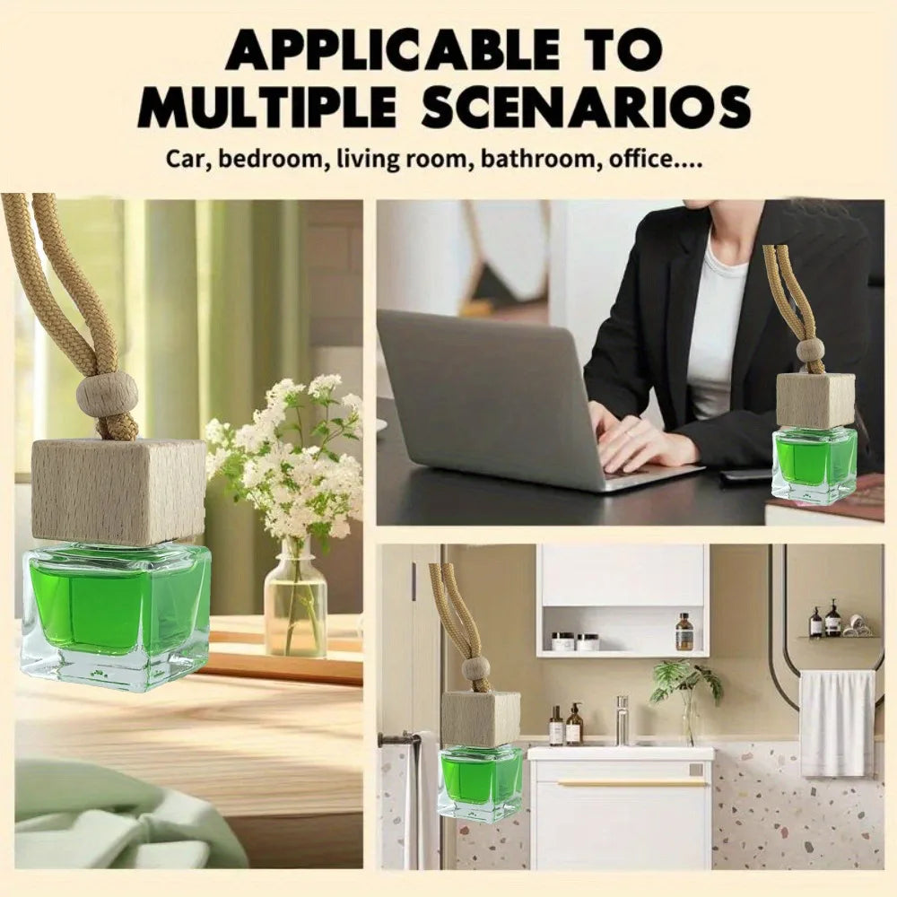 Car Perfume Pendant with Essential Oil – Universal Car Air Freshener Decoration