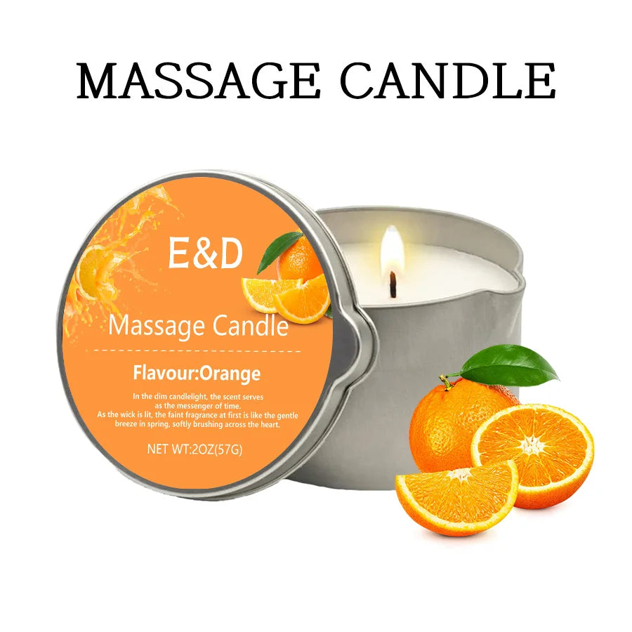 Massage Oil Candle – Aromatherapy Scented Candle for Stress Relief & Skin Care