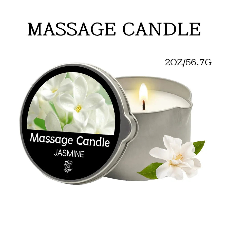 Sensual Massage Candle – 6 Essential Oil Scents | 1oz & 2oz with Pour Spout