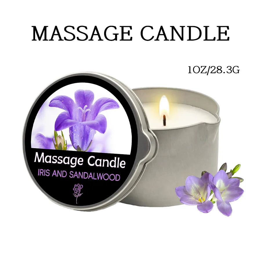 Sensual Massage Candle – 6 Essential Oil Scents | 1oz & 2oz with Pour Spout