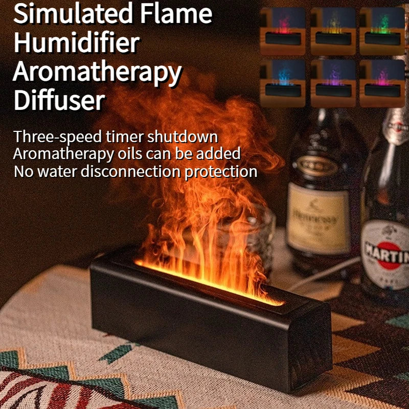 Wireless Flame Light Aroma Humidifier – 150ml Car & Home Diffuser