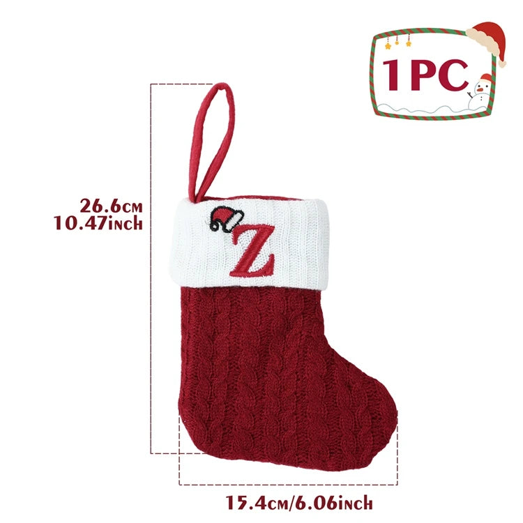 Christmas Alphabet Knit Stockings – Tree Ornaments & Holiday Decor