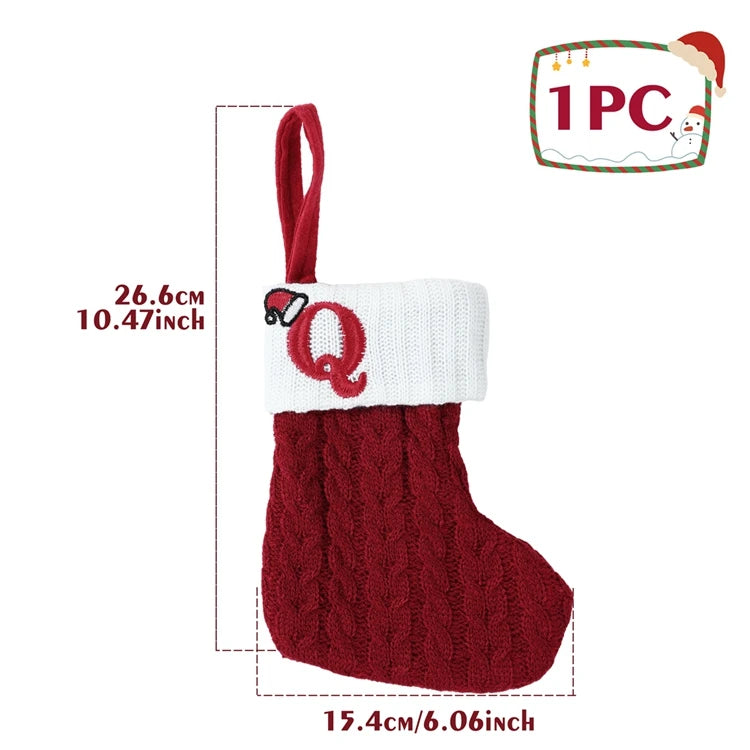 Christmas Alphabet Knit Stockings – Tree Ornaments & Holiday Decor