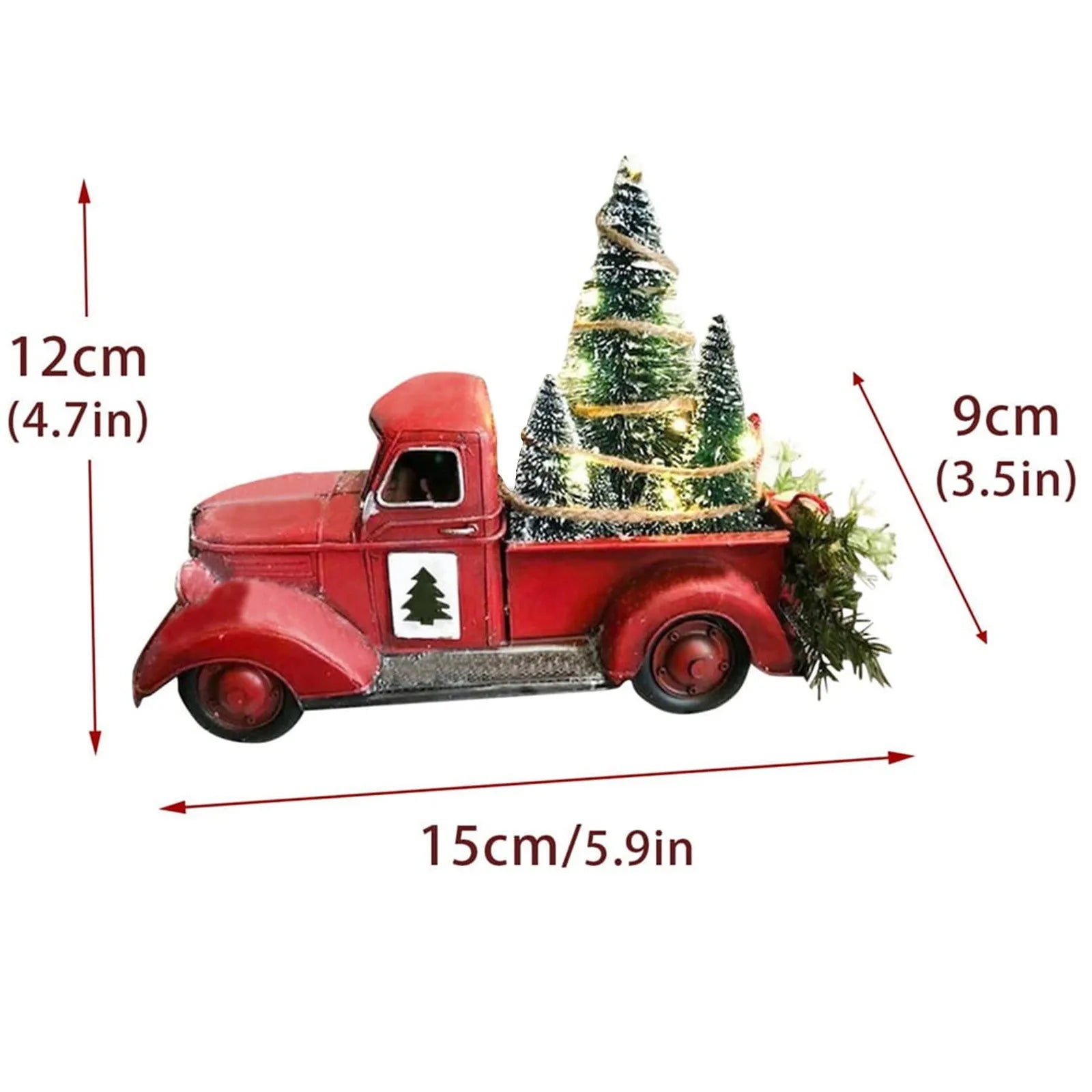Red Truck Christmas Ornament – Rustic Resin Tree Decoration