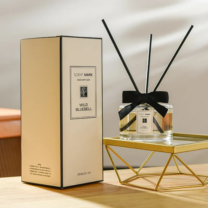 180ml Aromatherapy Essential Oil Diffuser with Rattan Sticks – Air Freshener & Home Deodorizer