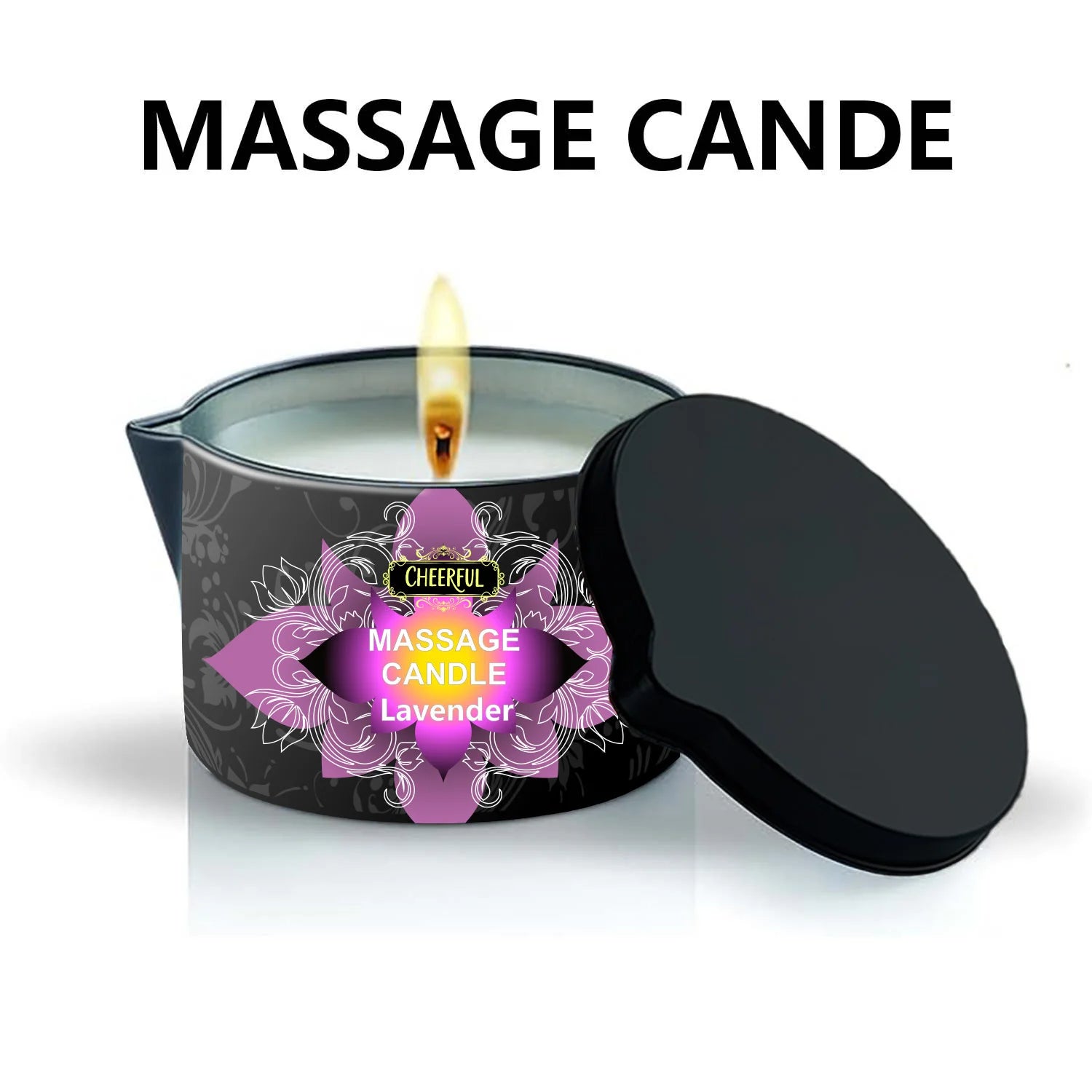 Luxury Aromatherapy Massage Oil Candle – Stress Relief & Skin Moisturizing