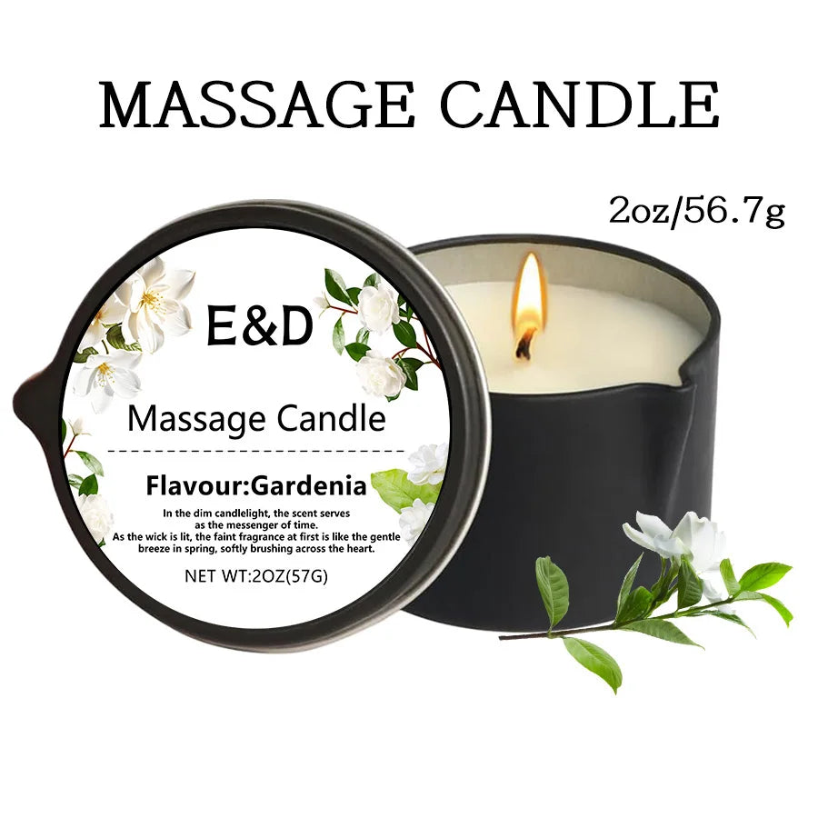 Massage Oil Candle – Aromatherapy Scented Candle for Stress Relief & Skin Care