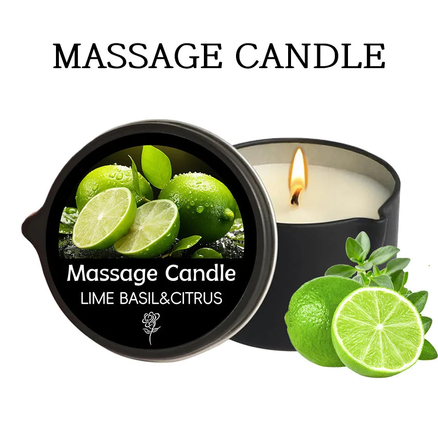 Luxury Aromatherapy Massage Oil Candle – Stress Relief & Skin Moisturizing