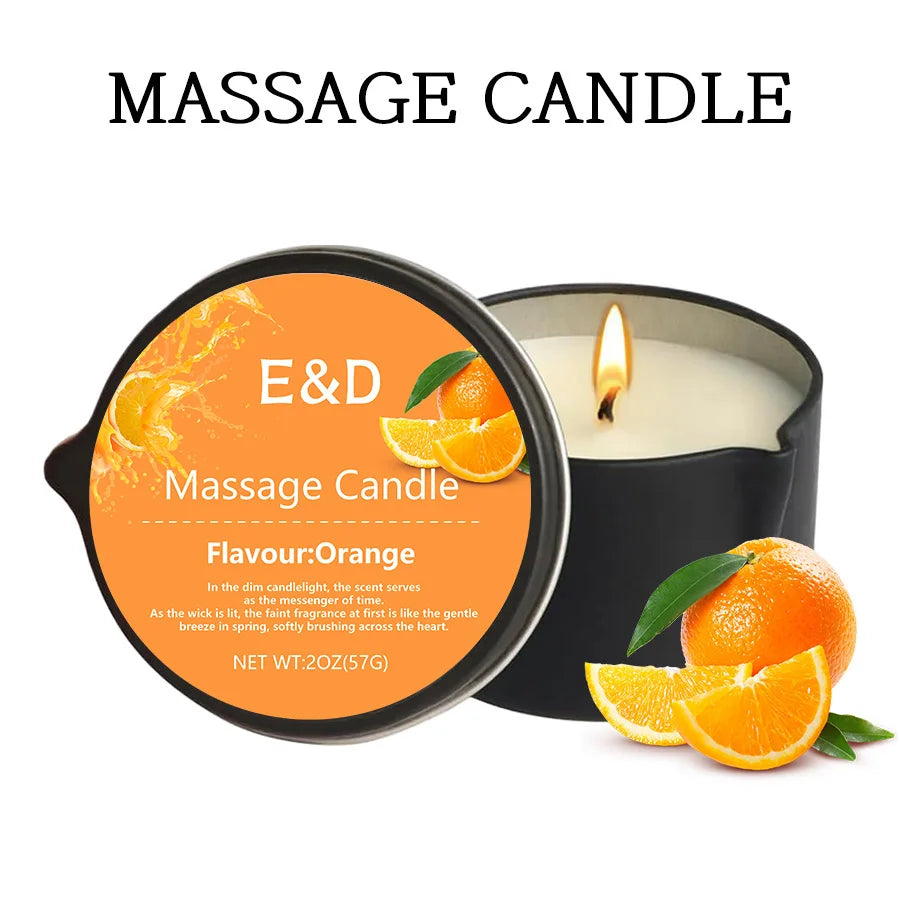 Massage Oil Candle – Aromatherapy Scented Candle for Stress Relief & Skin Care