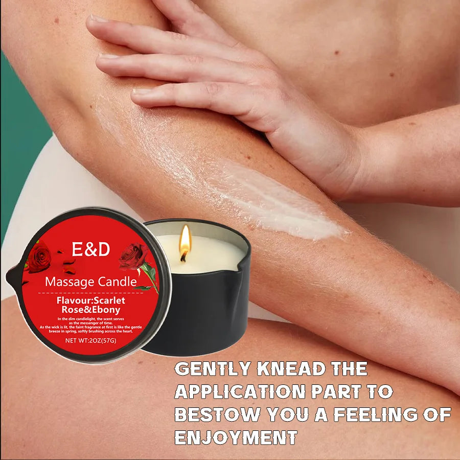 Massage Oil Candle – Aromatherapy Scented Candle for Stress Relief & Skin Care