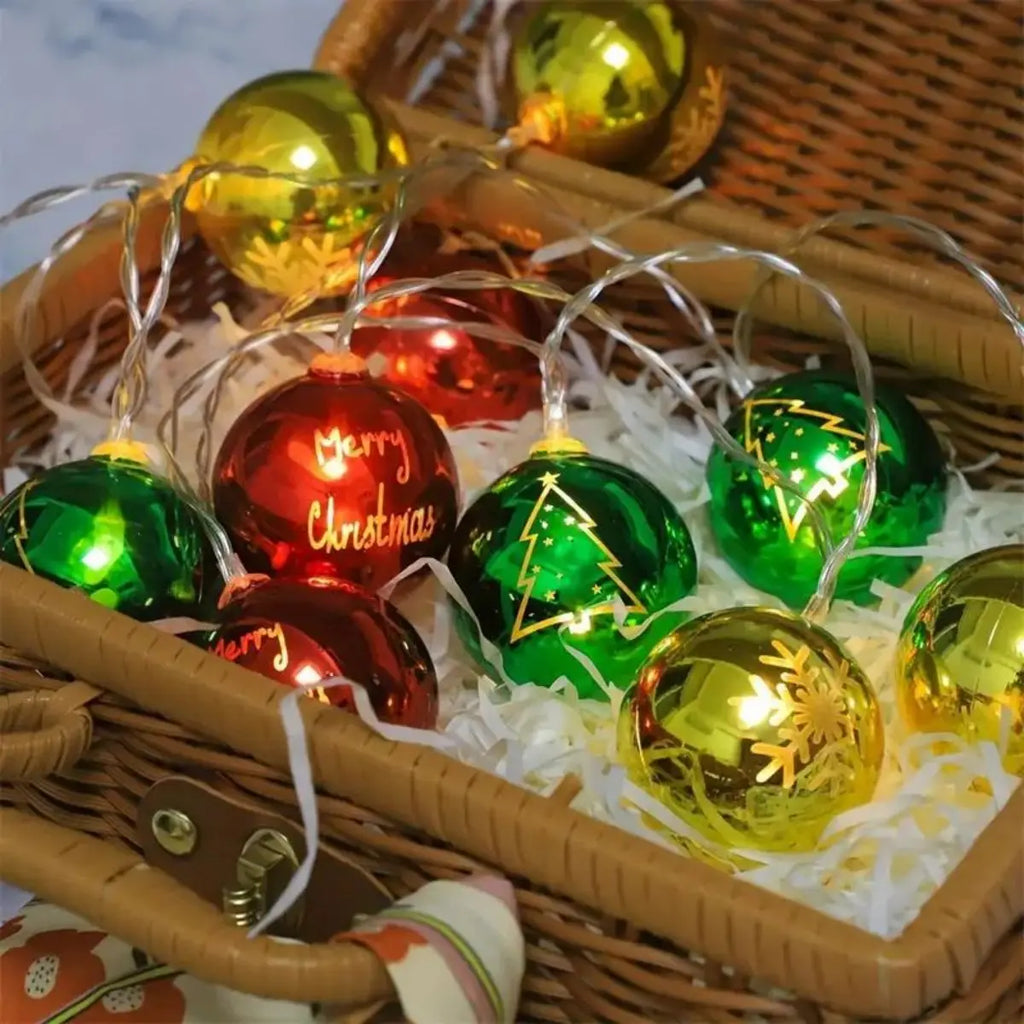 LED Cartoon Snowman & Star Christmas String Lights – Holiday Decor