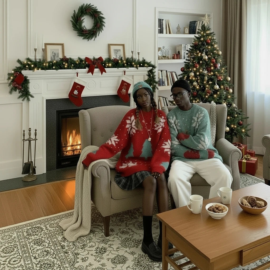 2025 Christmas Sweater – Cozy Loose Knit Winter Pullover