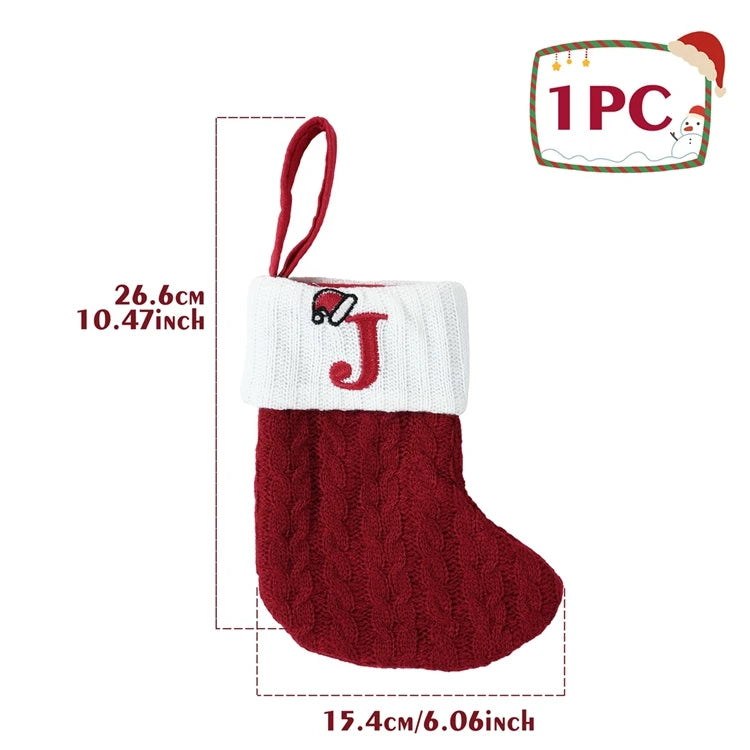 Christmas Alphabet Knit Stockings – Tree Ornaments & Holiday Decor