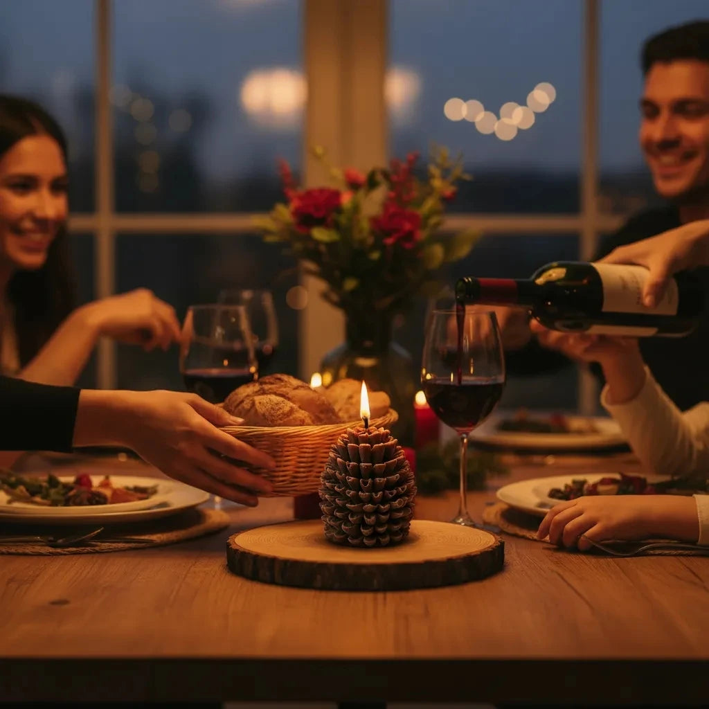 Christmas Pinecone Scented Candle – Festive Soy Wax Holiday Home Decor Gift