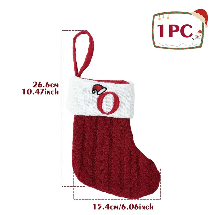 Christmas Alphabet Knit Stockings – Tree Ornaments & Holiday Decor